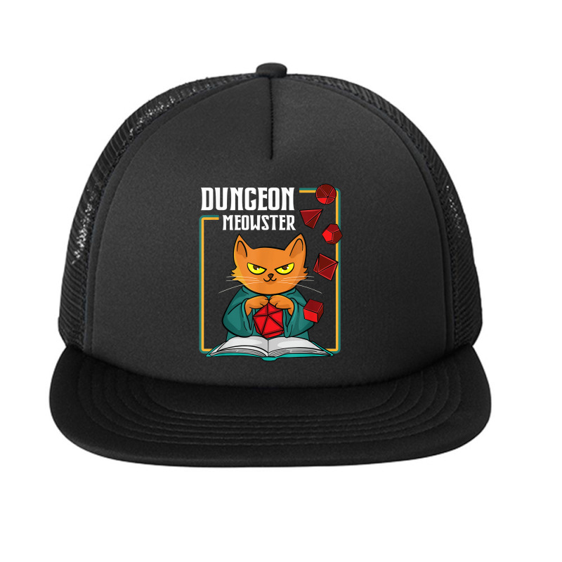 Dnd Dungeon Meowster Rpg Tabletop Gaming Dm Role Player Foam Snapback hat by criticizematter | Artistshot