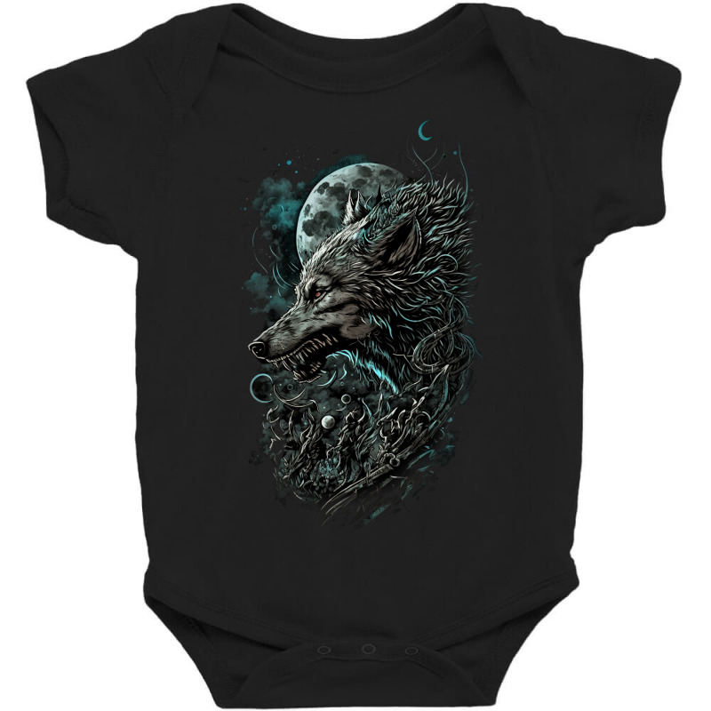 Night Wolf Baby Bodysuit by mailson | Artistshot