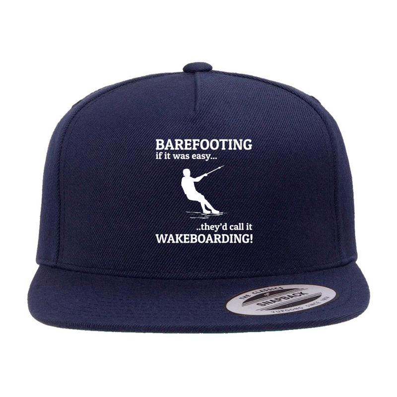 Barefoot Skiing Water Sport Motorboat 5 panel snapback cap by Tasteful Tees | Artistshot