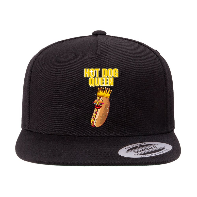 Funny Hot Dog For Women Girls Grilled Wiener Sausage Buns T Shirt 5 panel snapback cap by erinlorrai | Artistshot