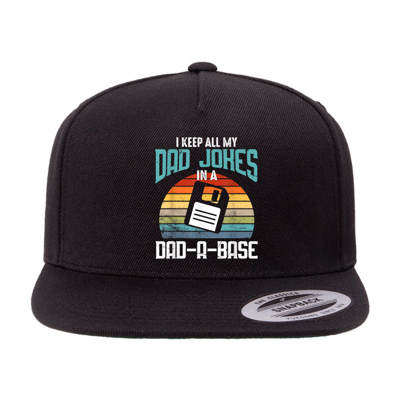 Funny Dad Jokes Database Pun Best Dad Humor Fathers Day T Shirt 5 panel snapback cap by norhannuchols | Artistshot