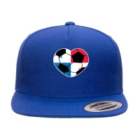 Panama Soccer Ball Heart Jersey Shirt   Panama Football Gift 5 Panel Snapback Cap | Artistshot