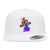 Gay Britain! Rainbow Uk Lgbtq+ Pride T Shirt 5 Panel Snapback Cap | Artistshot