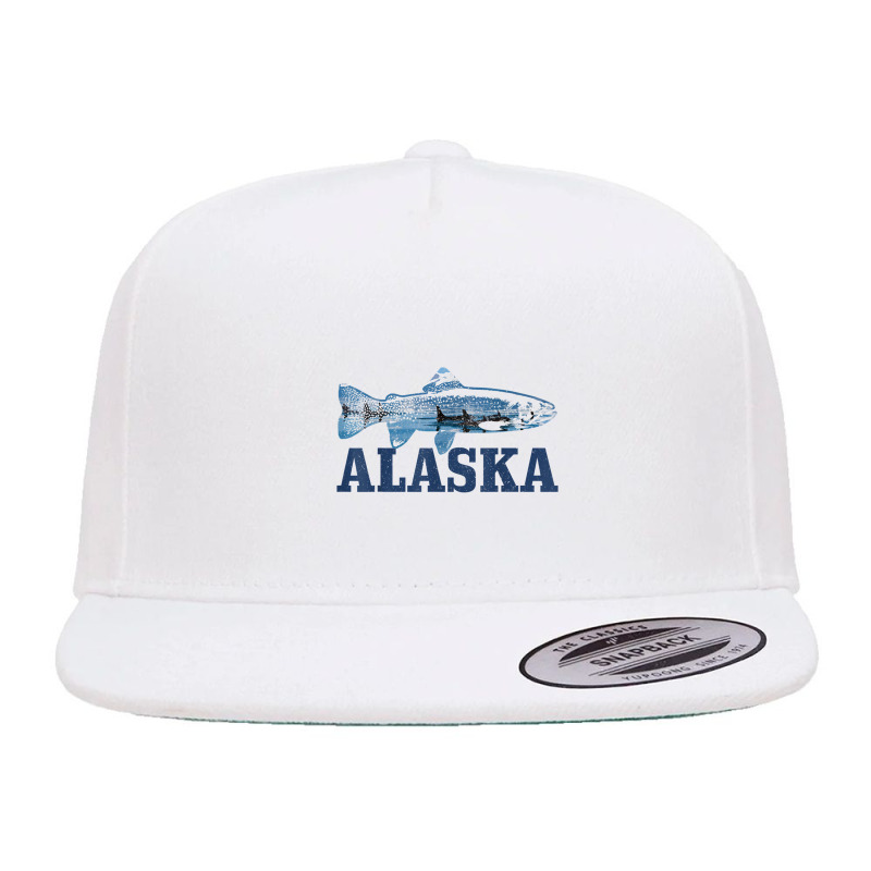 Fishing Alaska Trout Salmon Fly Fishing Fish Orca Whale Nature 598 5 Panel Snapback Cap | Artistshot