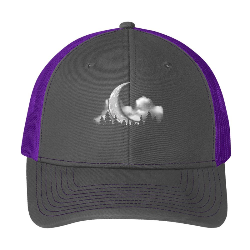 Boho Astronomy Stargazer Gloomy Cloud Forest Crescent Moon T Shirt Pa Trucker Cap by TappanSajan | Artistshot