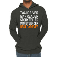 Taxi Driver Best Dad Ever Fathers Day Birthday Christmas Present Gift Lightweight Hoodie | Artistshot