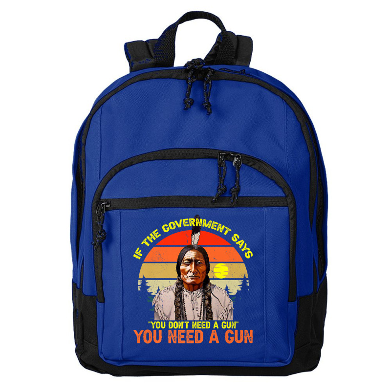 Native American You Need Gun Sitting Bull Pro 2nd Amendment Premium T Basic Backpack | Artistshot