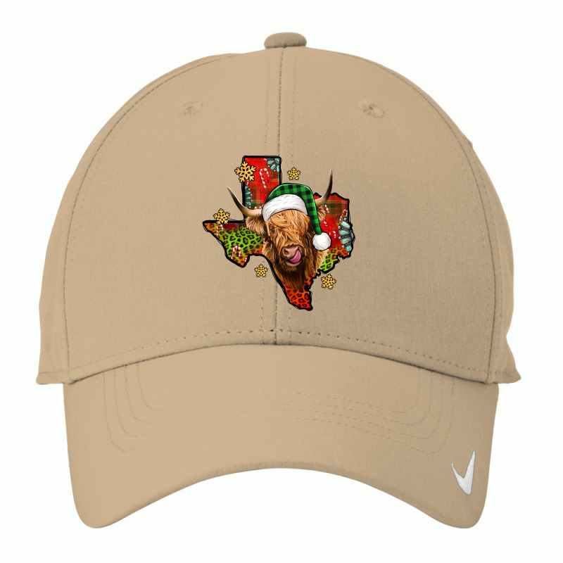 Christmas Texas Highland Cow Nike Dri-fit Cap | Artistshot