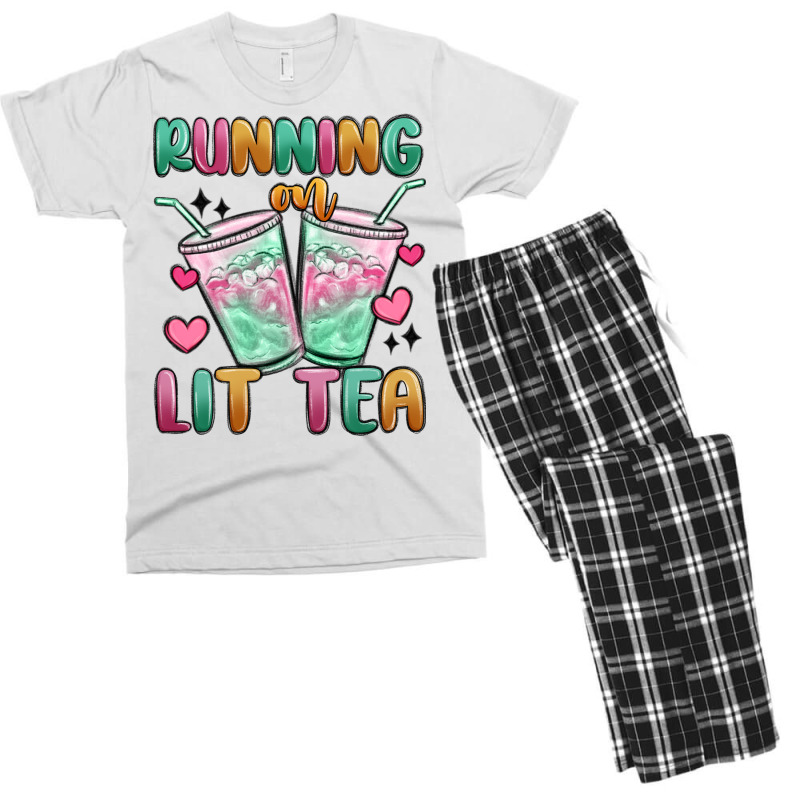 Running On Lit Tea Men's T-shirt Pajama Set | Artistshot