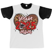 Senior 2025 Mom Football Graphic T-shirt | Artistshot