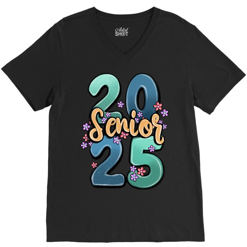 Senior 2025 V-neck Tee | Artistshot