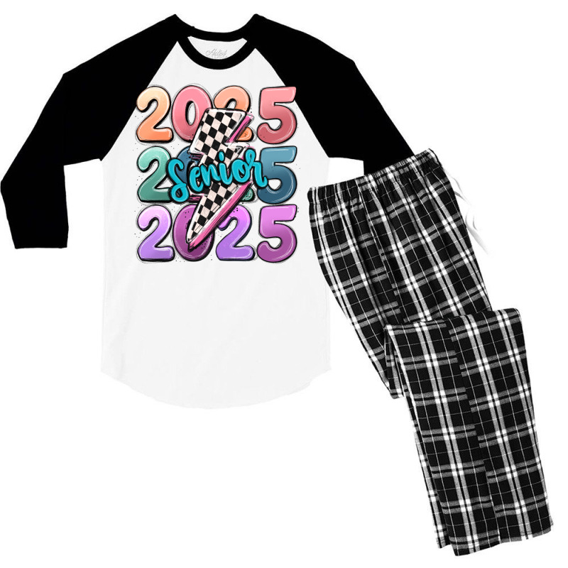 2025 Senior Men's 3/4 Sleeve Pajama Set | Artistshot