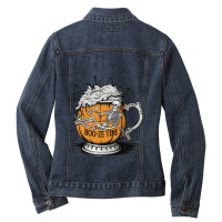 Boo Ze Time For Halloween Ladies Denim Jacket | Artistshot