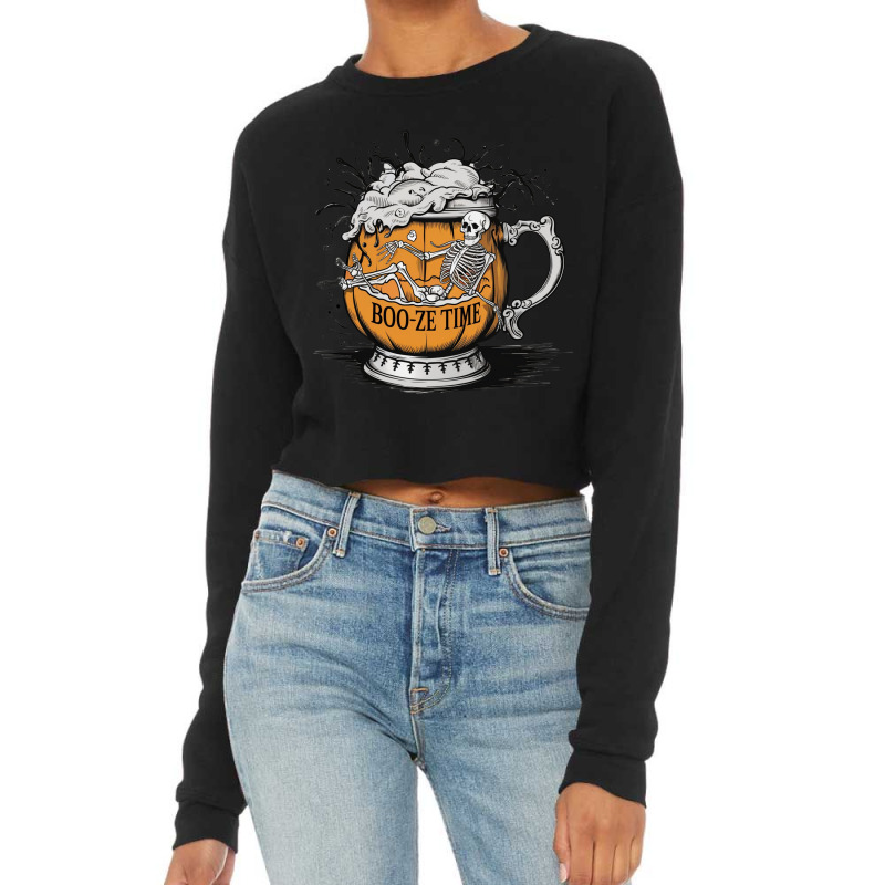 Boo Ze Time For Halloween Cropped Sweater by Charity Aduset | Artistshot