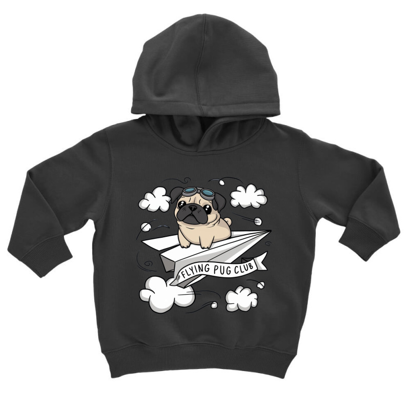 Flying Pug Club Toddler Hoodie by Charity Aduset | Artistshot