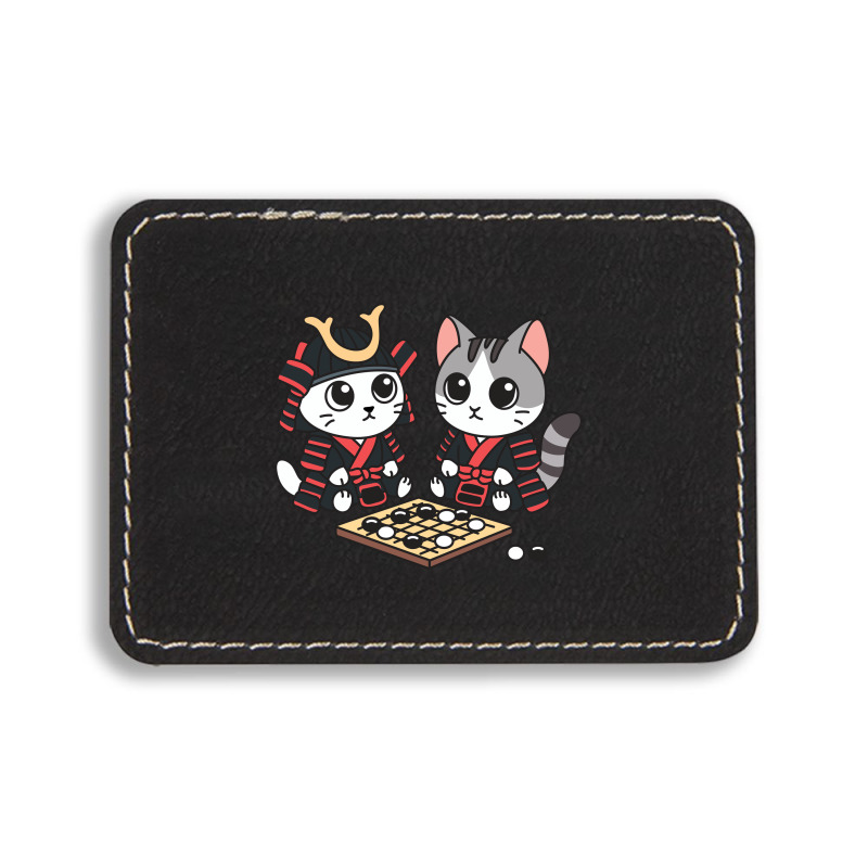 Cat Samurais Go Board Game Baduk Rectangle  Leatherette Patch | Artistshot