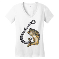 Hooked On Fishing Women's V-neck T-shirt | Artistshot