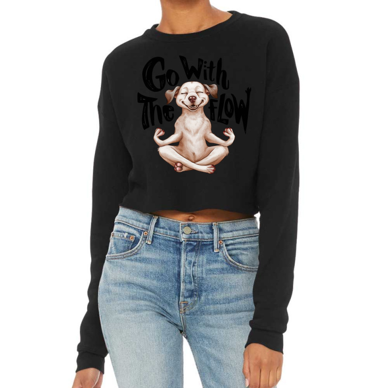 Dog Yoga Cropped Sweater by John Nichols | Artistshot