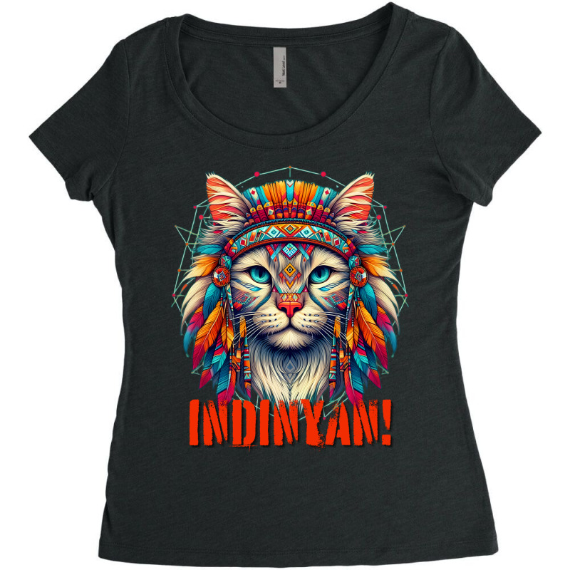 Indinyan - Ancient Neko By Nekowear Women's Triblend Scoop T-shirt by NekoWear | Artistshot