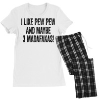 I Like Pew Madafakas Shirt Cat Summer Tee And Maybe 3 People Tank Top Women's Pajamas Set | Artistshot