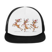 Three Bizarre Reindeer Celebrate Christmas Foam Snapback Hat | Artistshot