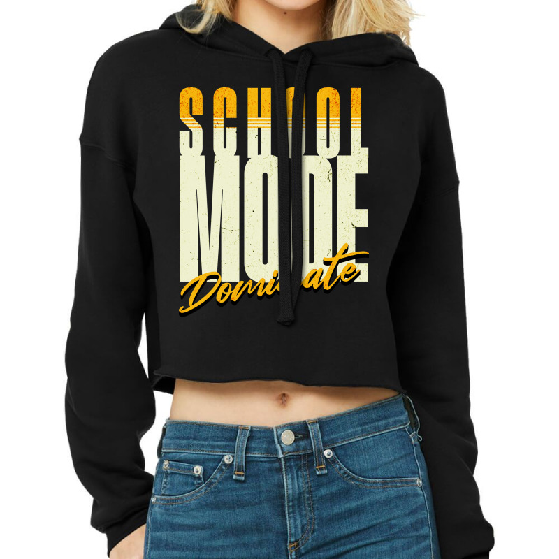 School Mode Dominate Cropped Hoodie by spreadshirt.com/Wolf shop | Artistshot