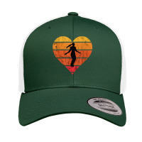 Rope Skipping Heart Retro Vintage Sunset Jump Rope Jumpers T Shirt Retro Trucker Cap | Artistshot