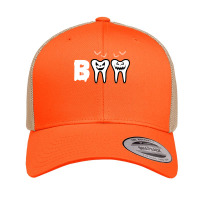 Halloween Dentist Boo Ghost Funny Costu T  Shirt Halloween Dentist Boo Retro Trucker Cap | Artistshot