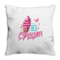 Ice Cream Soft Ice Cream T Shirt Throw Pillow | Artistshot