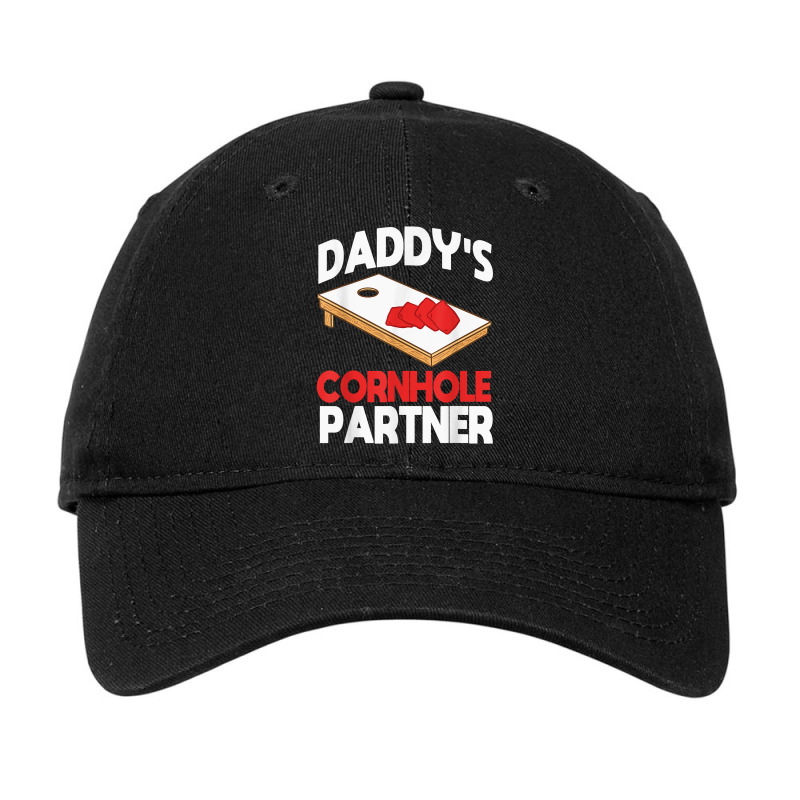 Daddy's Cornhole Partner Father's Day T Shirt Adjustable Cap | Artistshot