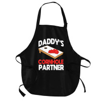 Daddy's Cornhole Partner Father's Day T Shirt Medium-length Apron | Artistshot
