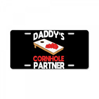 Daddy's Cornhole Partner Father's Day T Shirt License Plate | Artistshot