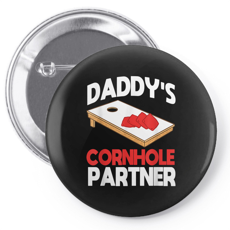 Daddy's Cornhole Partner Father's Day T Shirt Pin-back Button | Artistshot