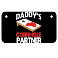 Daddy's Cornhole Partner Father's Day T Shirt Motorcycle License Plate | Artistshot
