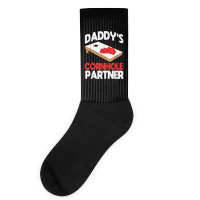 Daddy's Cornhole Partner Father's Day T Shirt Socks | Artistshot