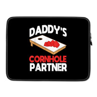 Daddy's Cornhole Partner Father's Day T Shirt Laptop Sleeve | Artistshot