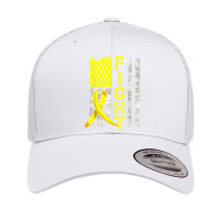 Fight Sarcoma Cancer Awareness American Flag Bone Cancer Retro Trucker Cap | Artistshot