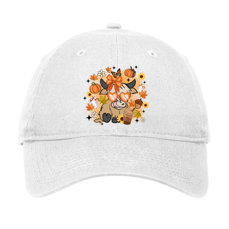 Fall Highland Cow Adjustable Cap | Artistshot