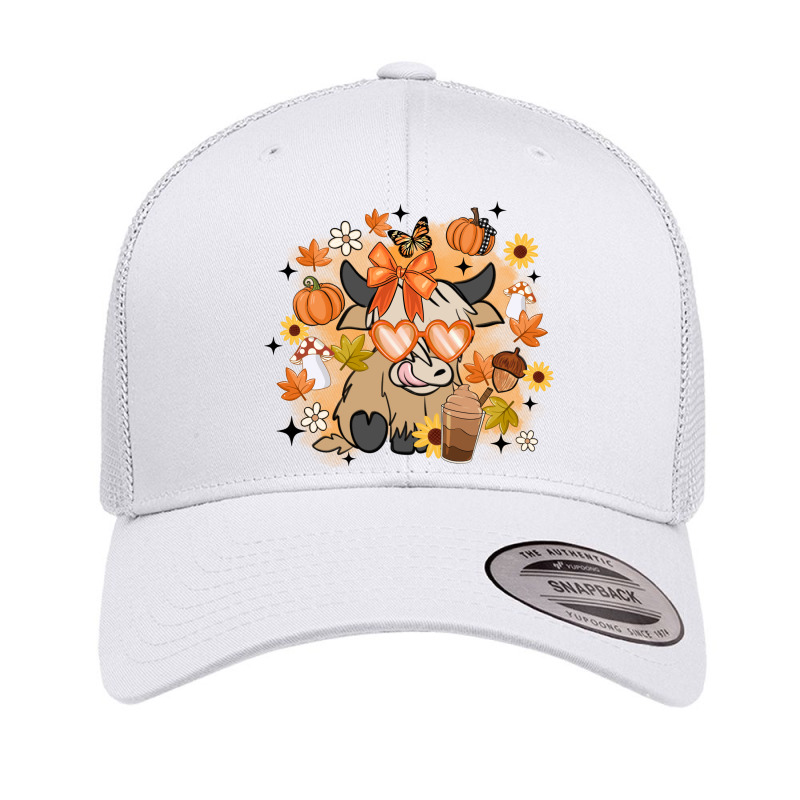 Fall Highland Cow Retro Trucker Cap | Artistshot