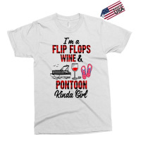 I'm A Flip Flops Wine & Pontoon Kinda Girl Funny Summer Lake Pullover Exclusive T-shirt | Artistshot