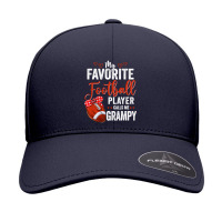 My Favorite Football Player Calls Me Grampy Football Funny Seamless Cap | Artistshot