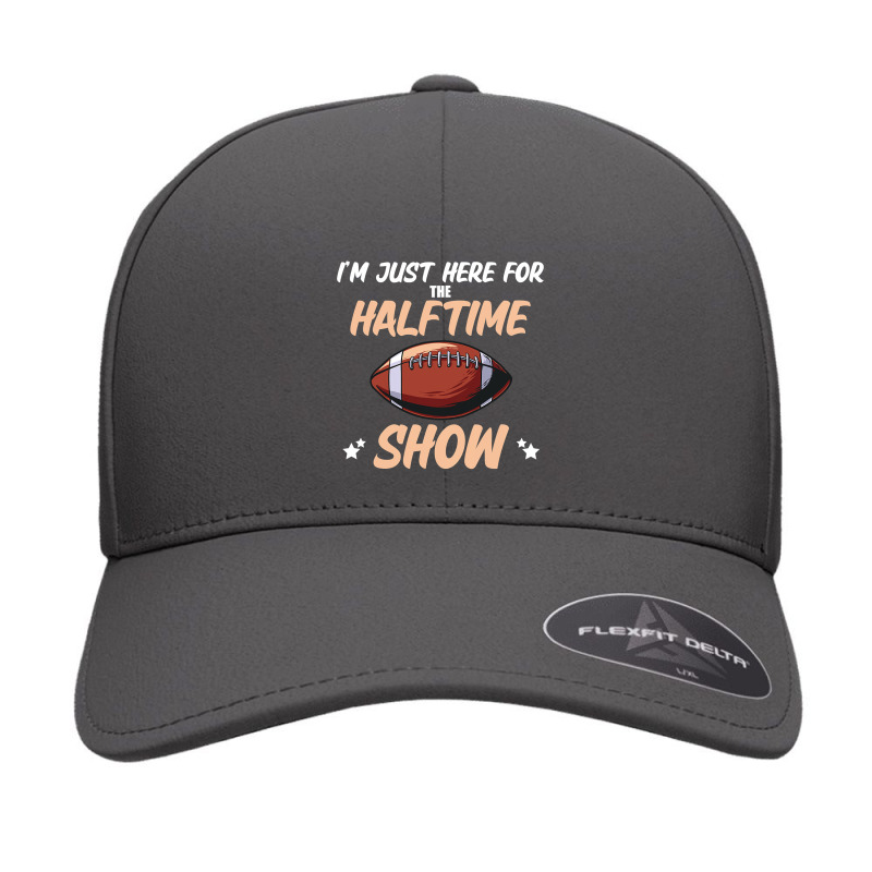 Im Just Here For The Halftime Show Funny American Football Seamless Cap by pester | Artistshot