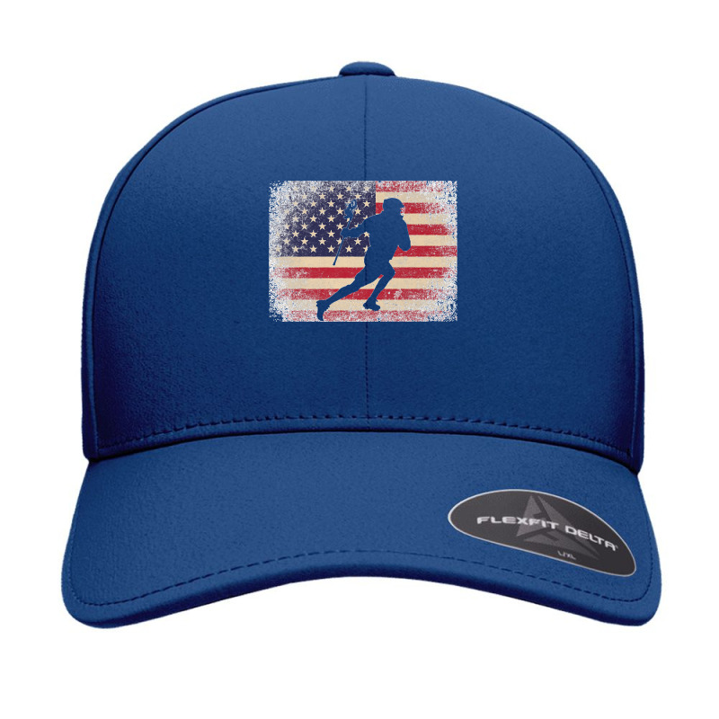 Lacrosse 4th Of July Gift American Flag Usa  Ball Stick Premium Seamless Cap by EaglesonBonnie | Artistshot