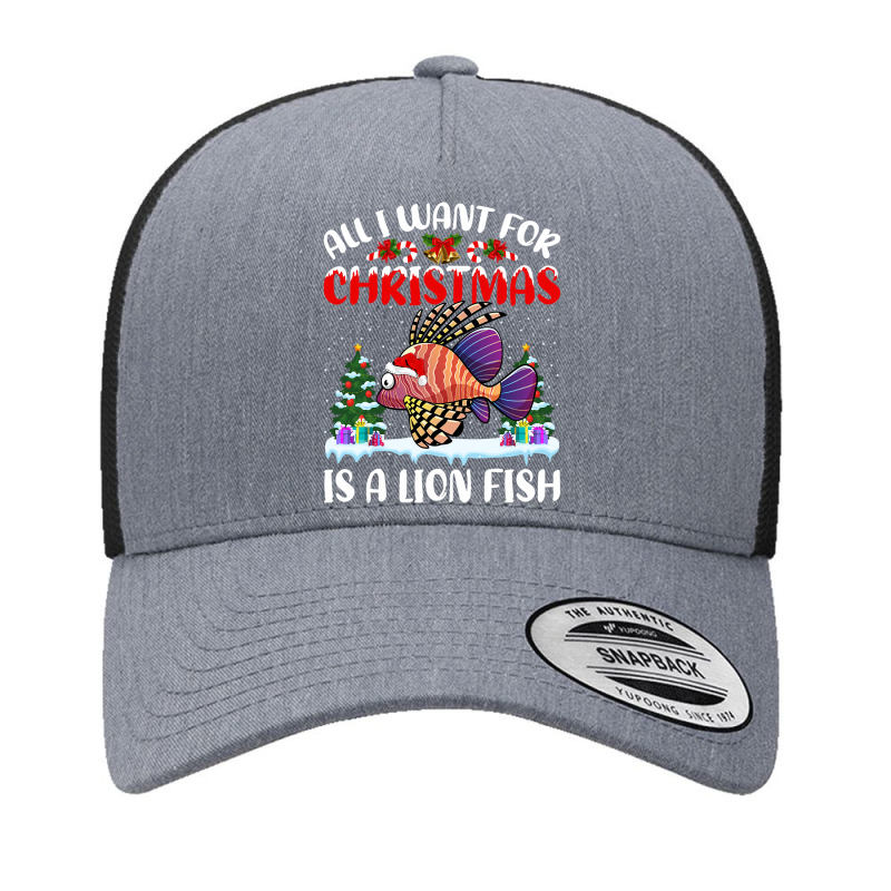 Funny Santa Hat All I Want For Christmas Is A Lion Fish T Shirt Yupoong Trucker Cap by Maria_Jezierski | Artistshot