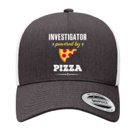 Investigator Powered By Pizza Funny Gift Yupoong Trucker Cap | Artistshot