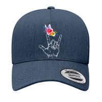 I Love You Hand Sign Language Butterfly Autism Awareness T Shirt Yupoong Trucker Cap | Artistshot