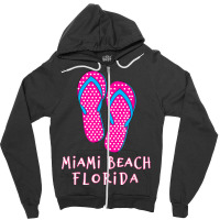 Miami Beach Flip Flops T Shirt Zipper Hoodie | Artistshot