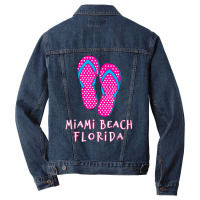 Miami Beach Flip Flops T Shirt Men Denim Jacket | Artistshot