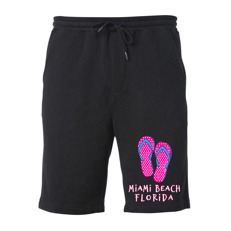 Miami Beach Flip Flops T Shirt Fleece Short | Artistshot