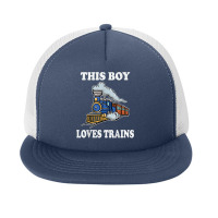 This Boy Loves Trains Gift Train Wagon Lover Gifts T Shirt Foam Snapback Hat | Artistshot